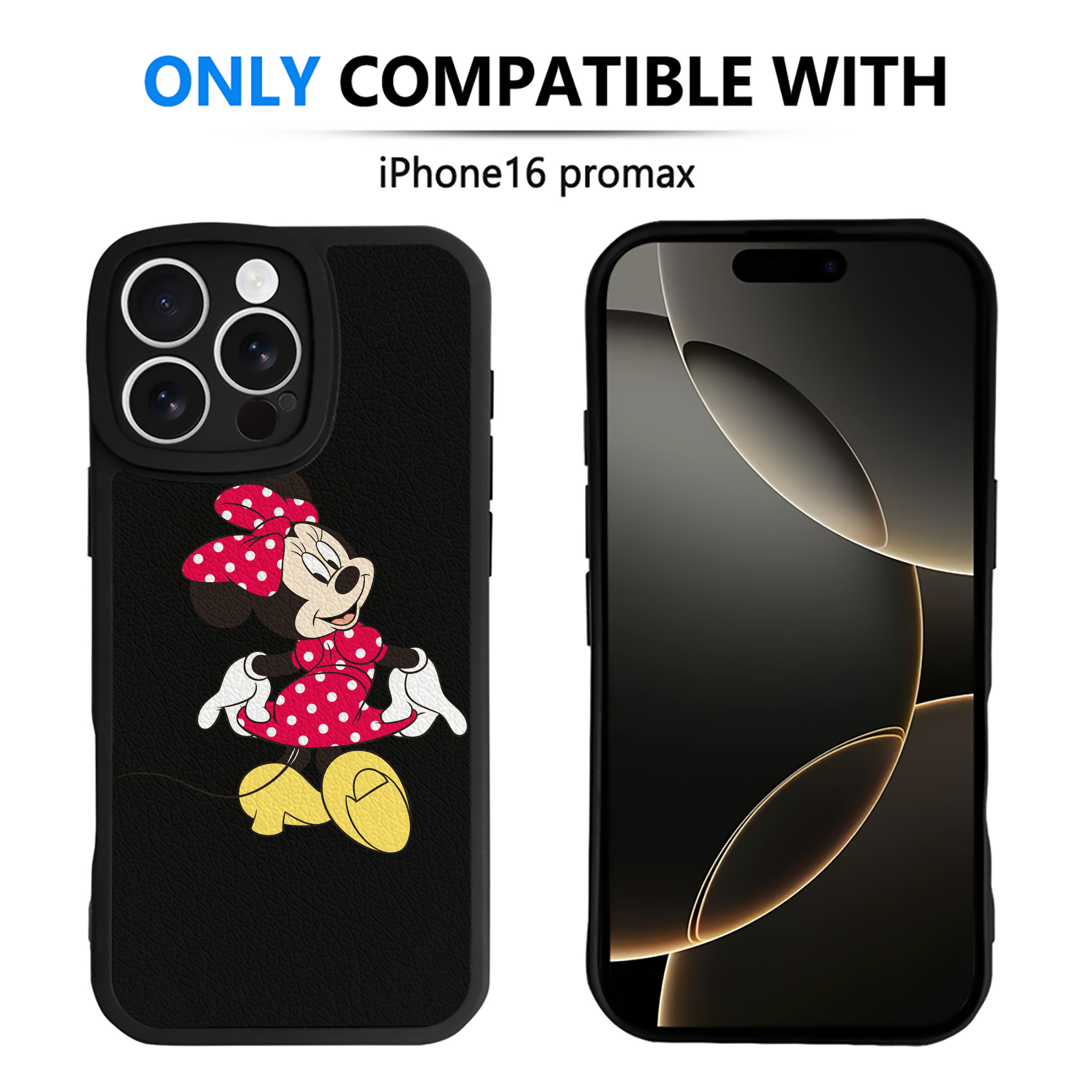 （画像用） ミッキーマウス Mickey Mouse 【iPhone 16シリーズ対応】シリコンスマホケース（レザー調） 材質：シリコン